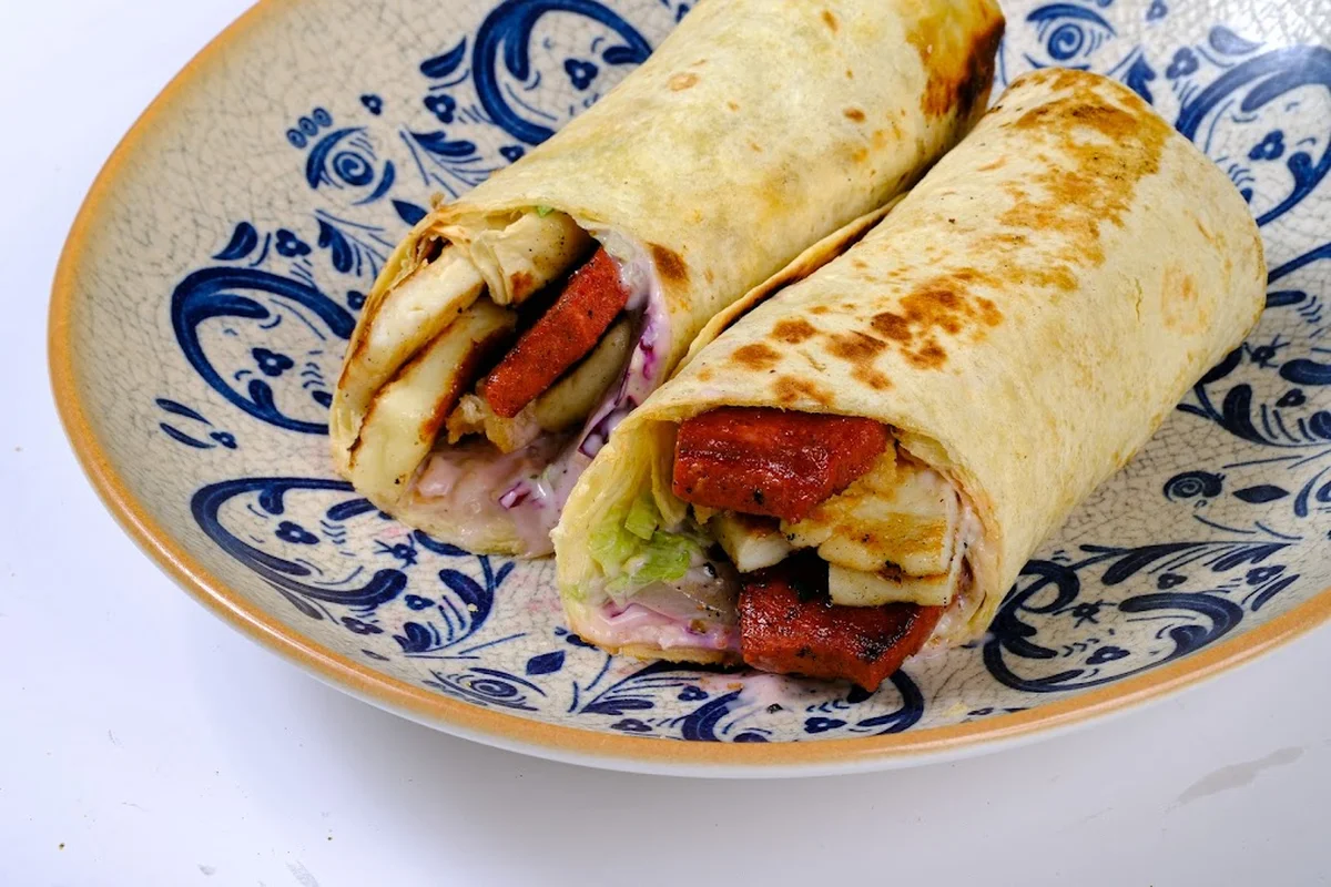 Doodle pizza hamburger falafel - Görsel 1