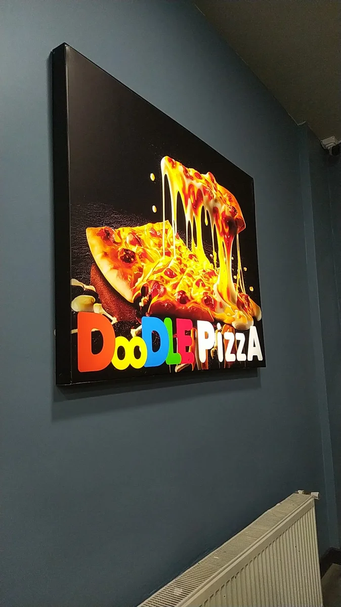 Doodle pizza hamburger falafel - Görsel 9