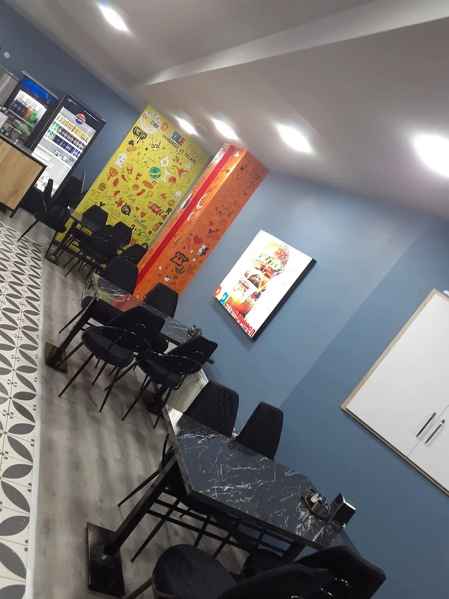 Doodle pizza hamburger falafel - Görsel 8